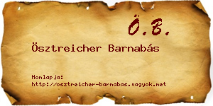 Ösztreicher Barnabás névjegykártya